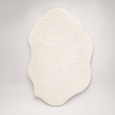 Lorae Cream Shag Area Rug