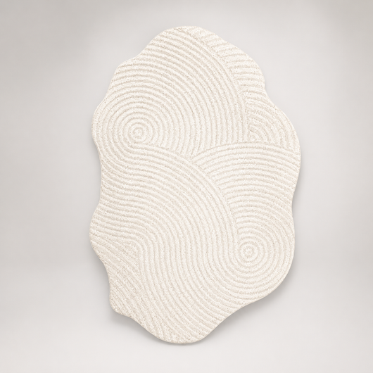 Lorae Cream Shag Area Rug