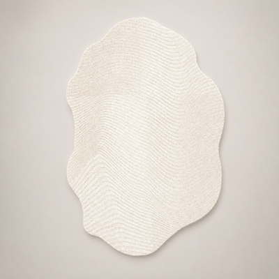 Lorae Cream Shag Area Rug