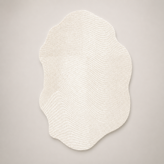 Lorae Cream Shag Area Rug