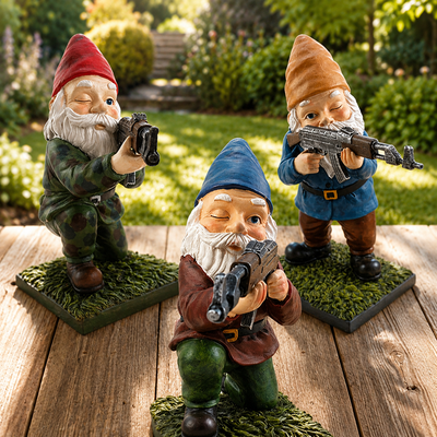 Drelix Military Garden Gnome