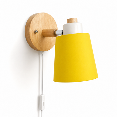 Wood & Metal Wall Reading Lamp