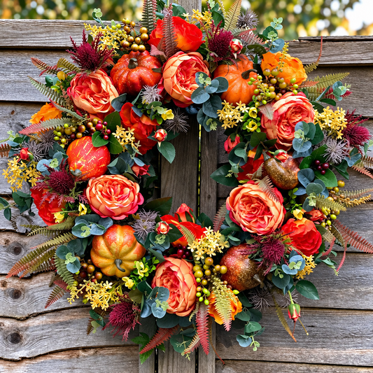 Pumpkin Harvest Door Wreath