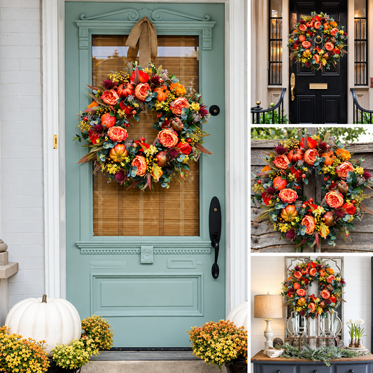 Pumpkin Harvest Door Wreath