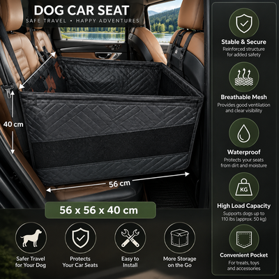 Hard Base Single Dog Car Seat