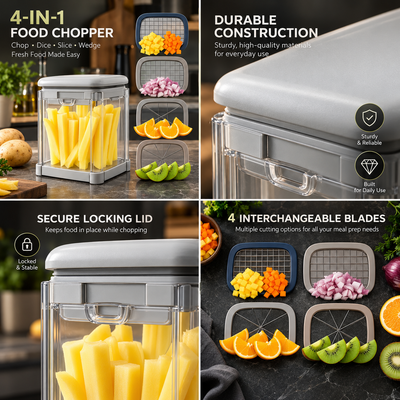 4-in-1 Fry Cutter and Vegetable Chopper