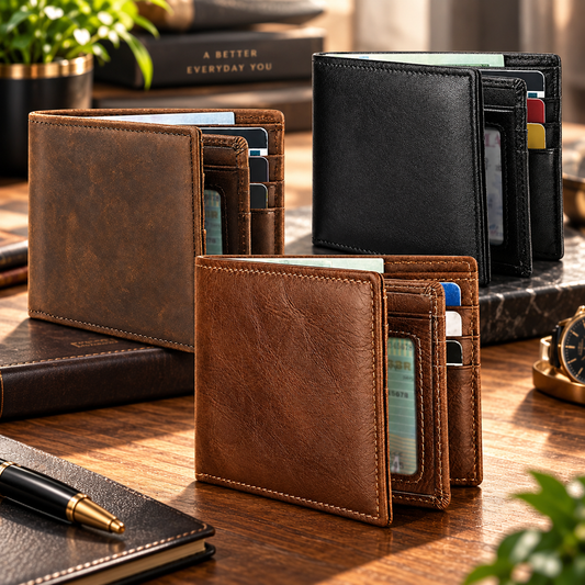 Bifold Leather Wallet for Men