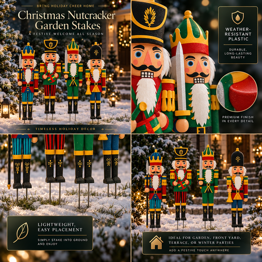 Nutcracker Yard Decorations, Set of 4