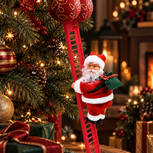 Plush Climbing Santa Tree Decoration