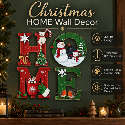 Christmas HOME Letter Decor Set