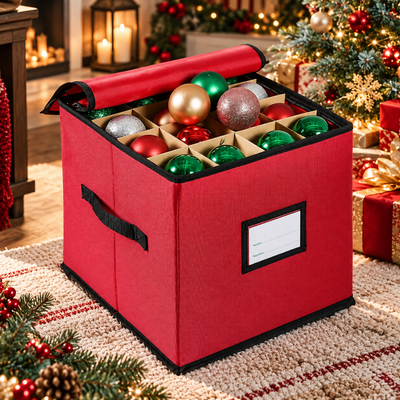 Ornament Storage Box with Window