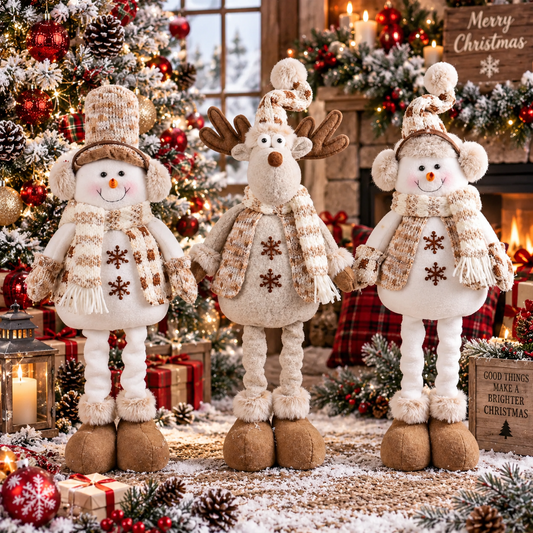 Santa Reindeer Snowman Christmas Set