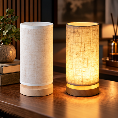 Oaklen Wooden Bedside Lamp