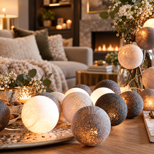 Cotton Ball String Lights