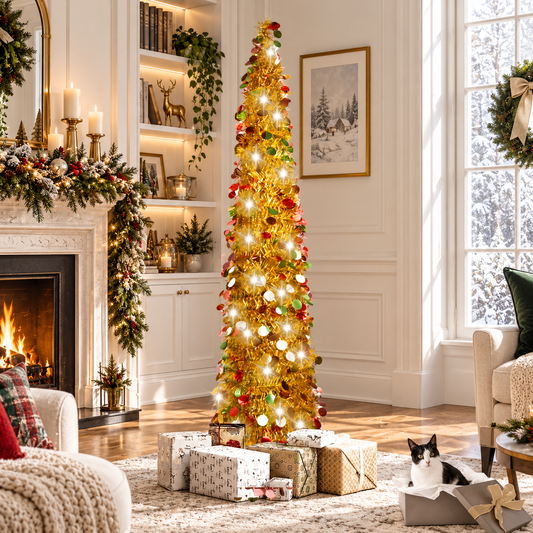 Foldable LED Pencil Christmas Tree