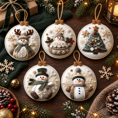 Christmas Felt Ornament Kit