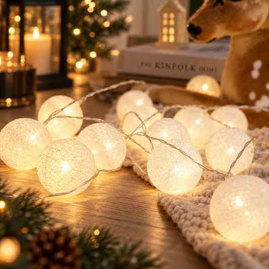 Cotton Ball String Lights