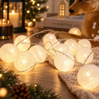 Cotton Ball String Lights