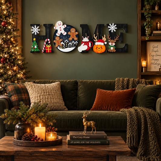 Christmas HOME Letter Decor Set