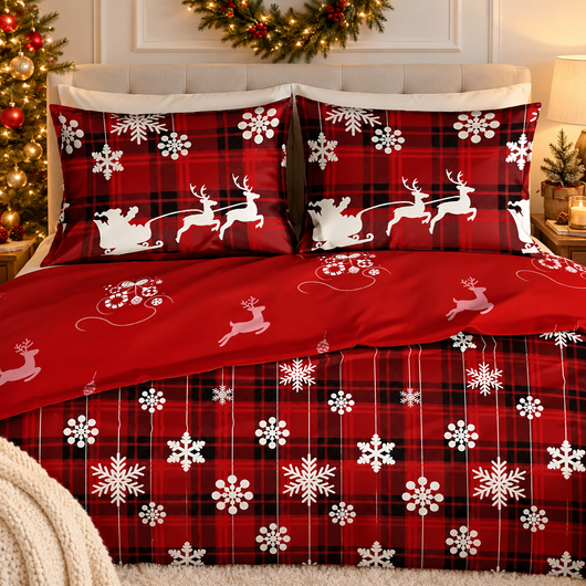 Christmas Elk Duvet Cover Set