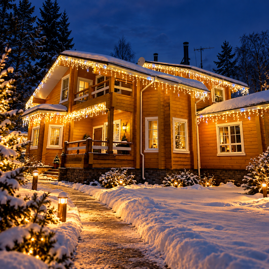 Outdoor LED Icicle Curtain Lights