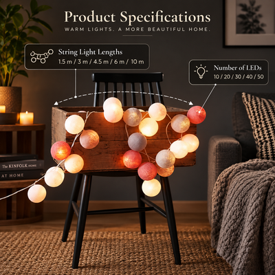 Cotton Ball String Lights