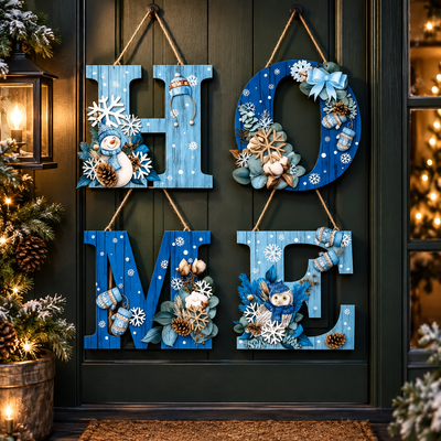 Christmas HOME Letter Decor Set