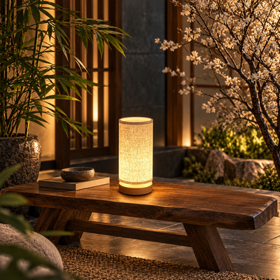 Oaklen Wooden Bedside Lamp