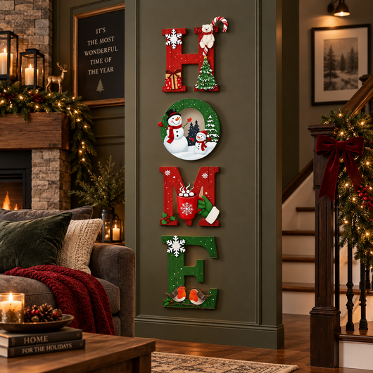 Christmas HOME Letter Decor Set