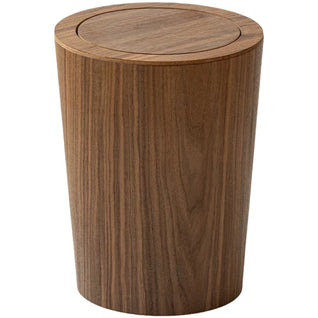 Wood Grain Rotating Trash Can