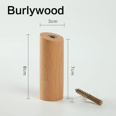 Wall hook shown from the side showing the angular profile