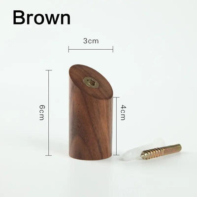 Small and large wall hook sizes shown together