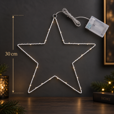 LED Metal Star Wall Lights Set of 2