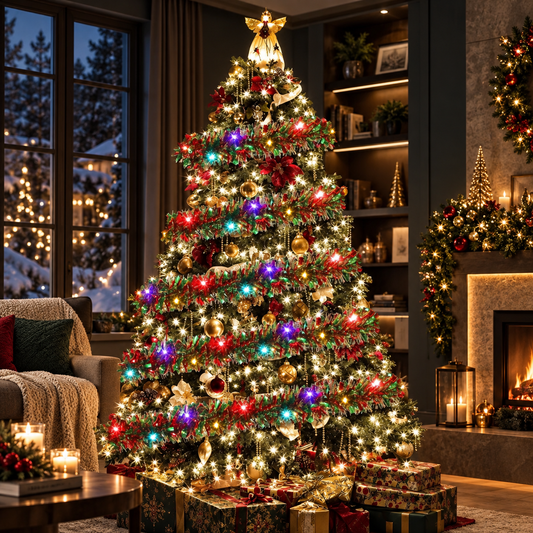 Battery Operated Tinsel Garland Lights