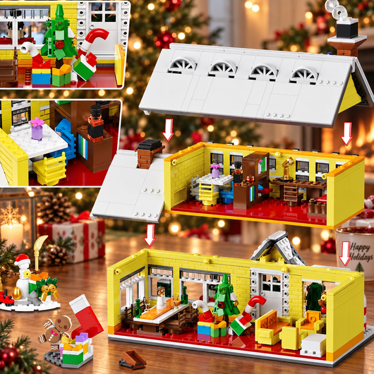 Lighted Christmas Village Building Set