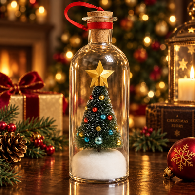 Recordable Christmas Tree Message Bottle