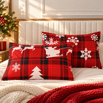 Christmas Elk Duvet Cover Set