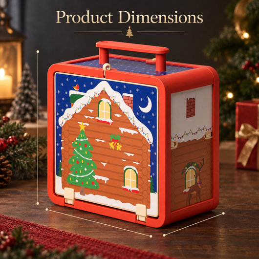 Wooden Christmas Dollhouse Playset