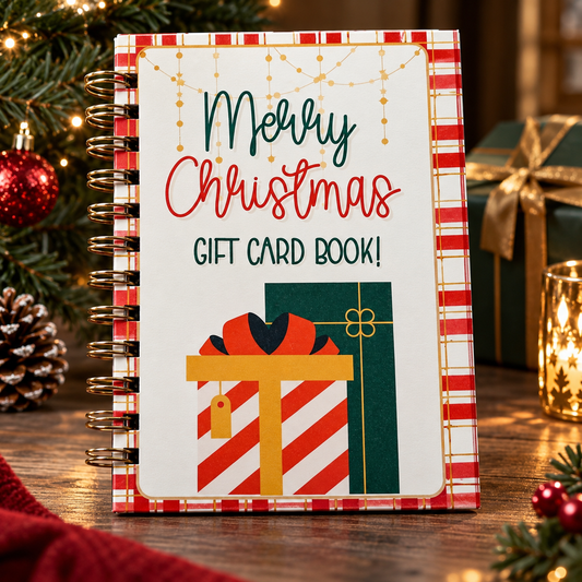 Christmas Gift Card Holder Book