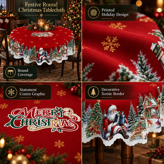 Festive Christmas Tablecloth
