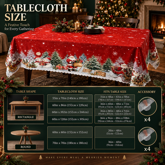 Festive Christmas Tablecloth