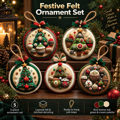Christmas Felt Ornament Kit
