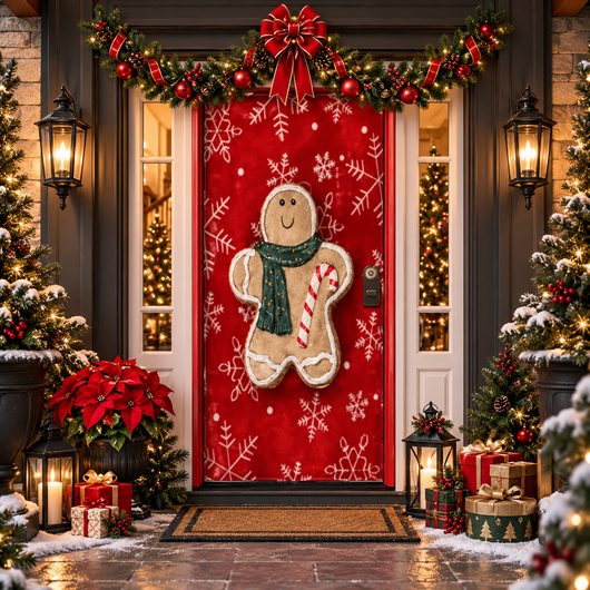 Christmas and Halloween Door Cover