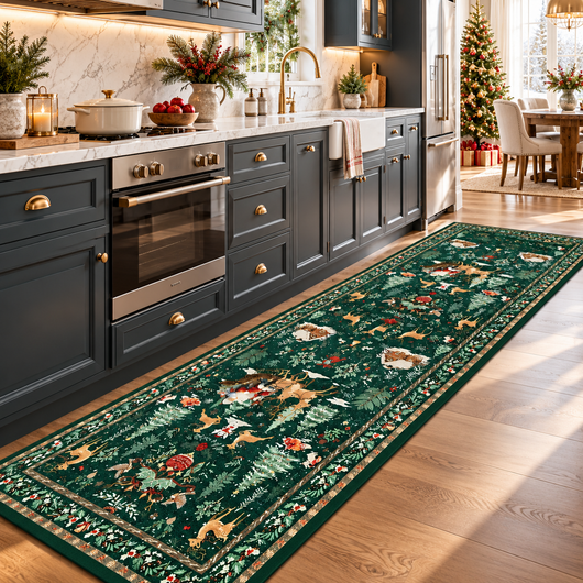 Non-Slip Christmas Rug Runner