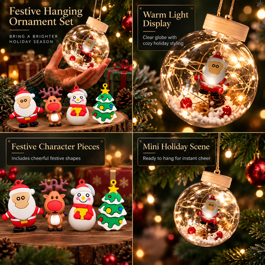 Christmas Ball Curtain Lights