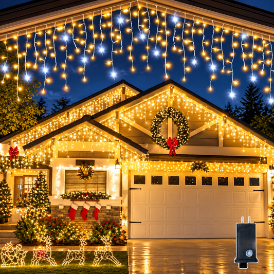 Outdoor LED Icicle Curtain Lights