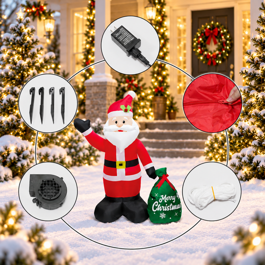 Giant Light-Up Inflatable Santa