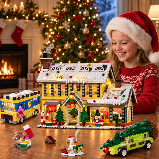 Lighted Christmas Village Building Set