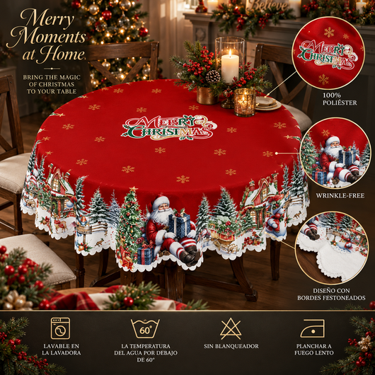 Festive Christmas Tablecloth