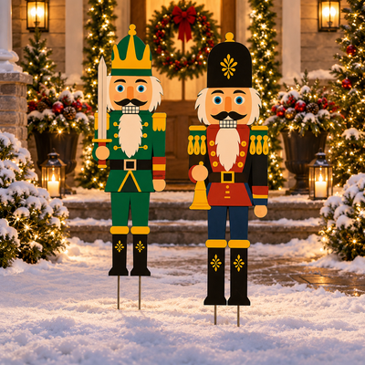 Nutcracker Yard Decorations, Set of 4